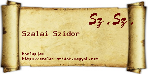 Szalai Szidor névjegykártya